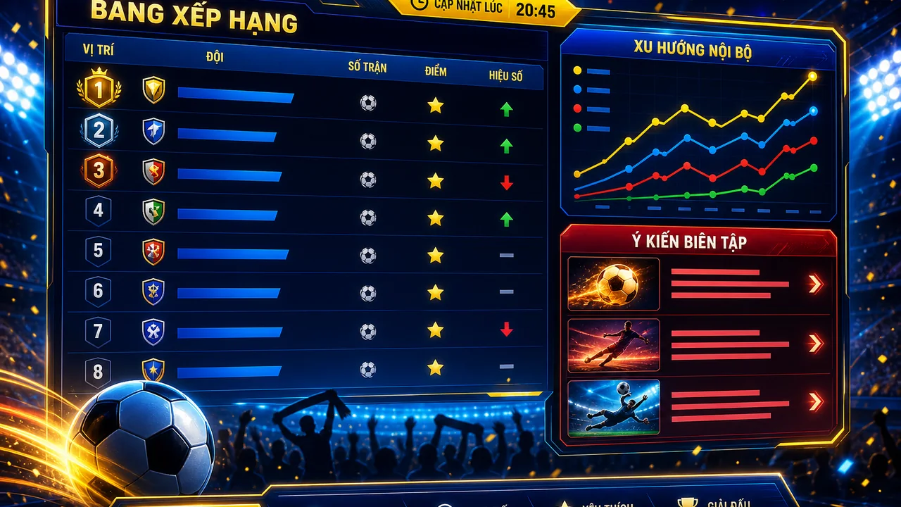 Bảng đấu, nhịp phong độ và cách đọc xu hướng thể thao m88